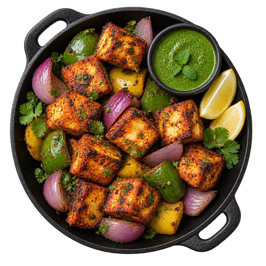 Paneer tikka grilled in an Ovenly oven