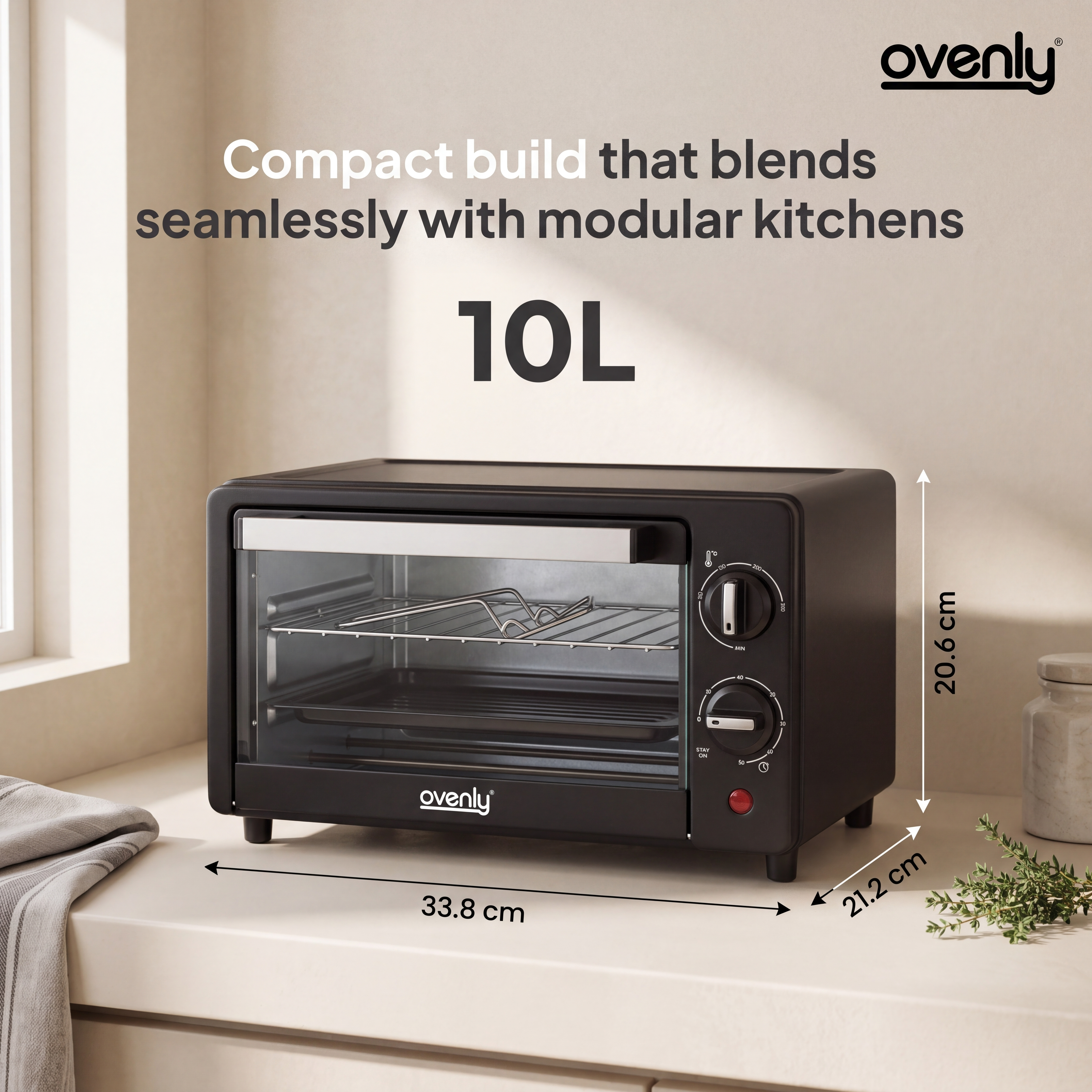 ELECTRIC OVEN 10 LITES (BLACK)