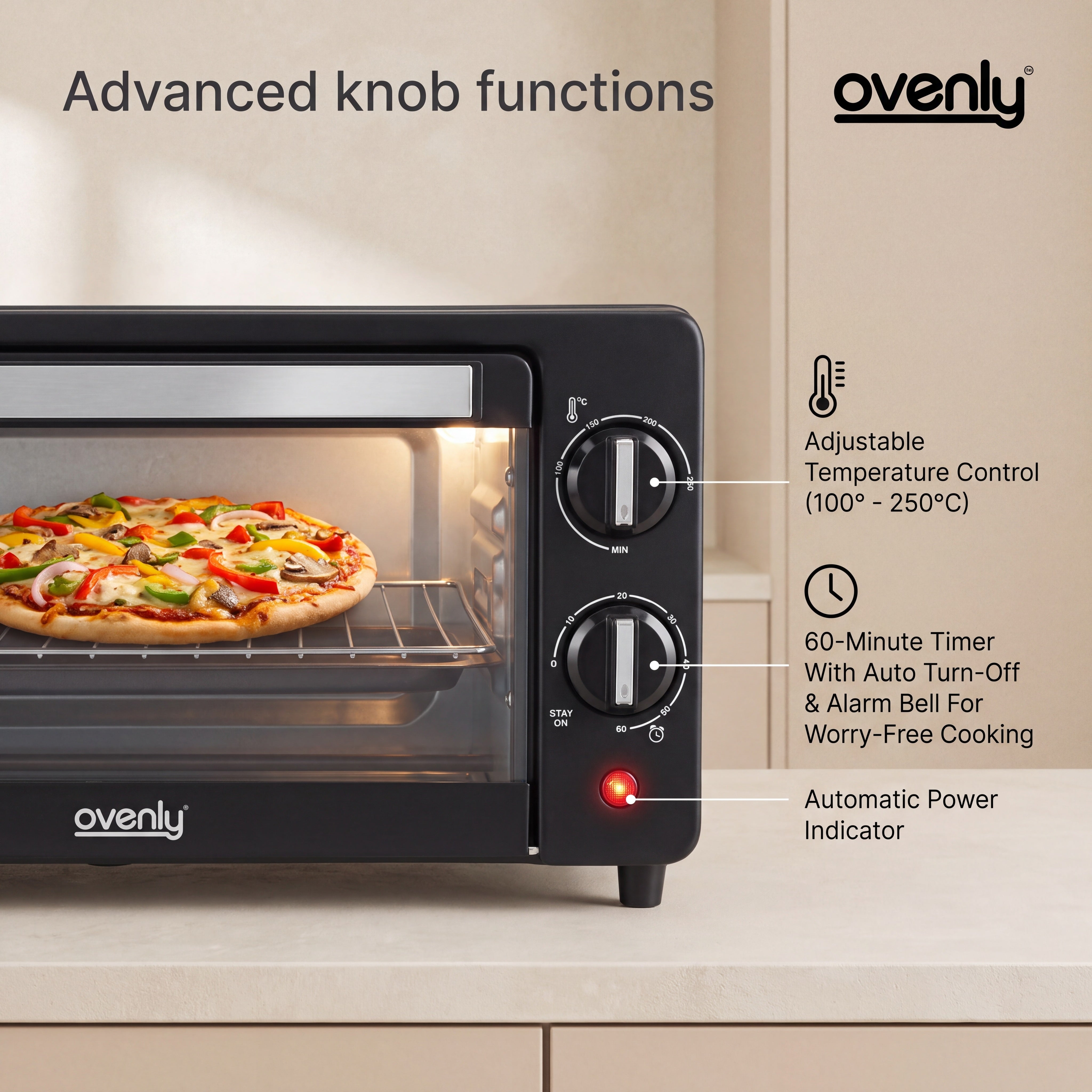 ELECTRIC OVEN 10 LITES (BLACK)