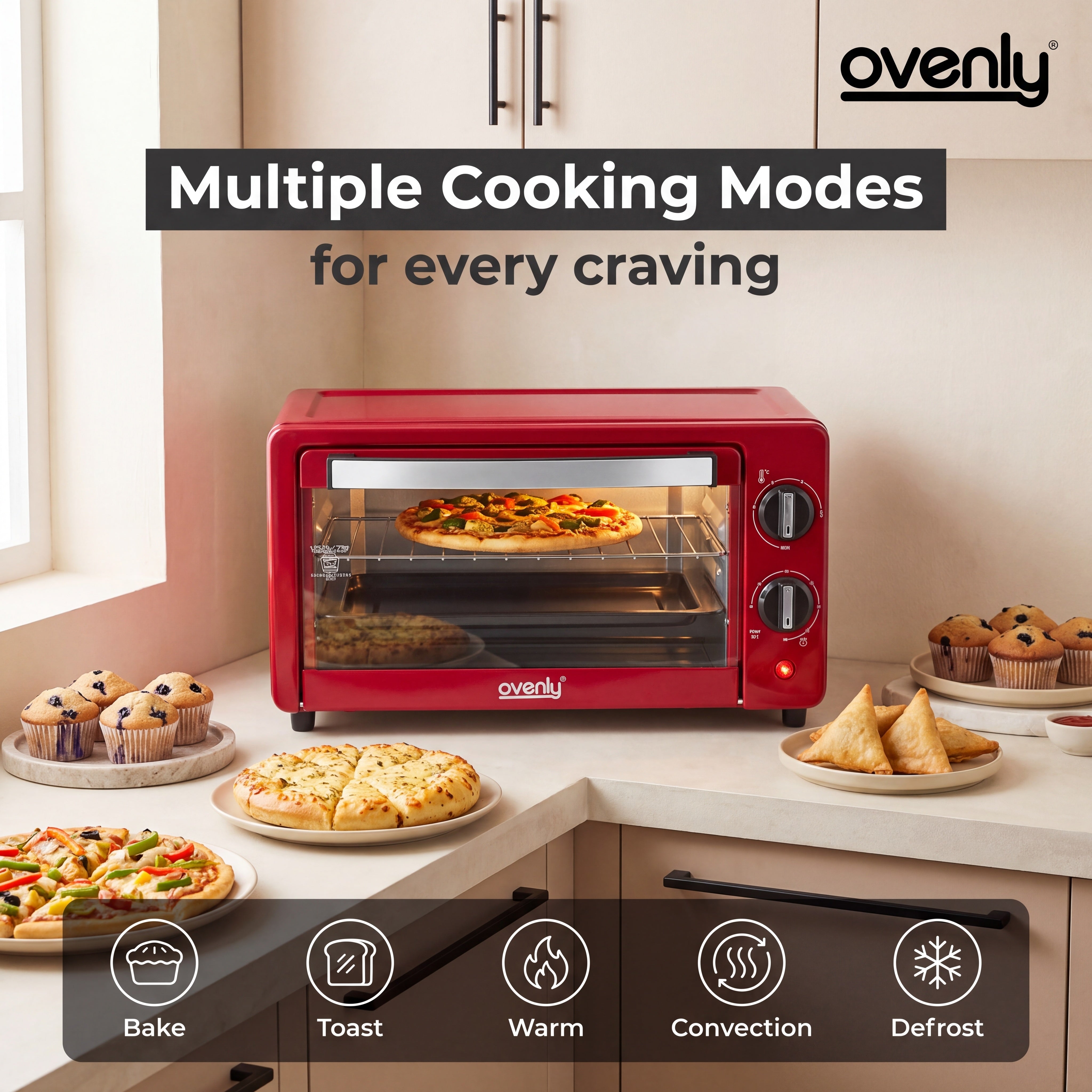 ELECTRIC OVEN 10 LITRE (RED)