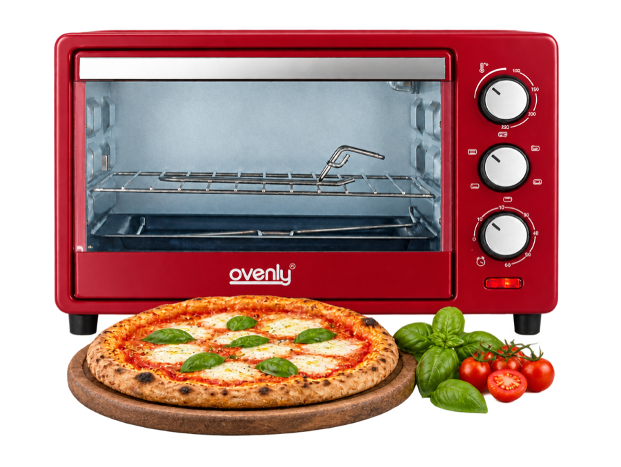 Ovenly 18 litre oven in red